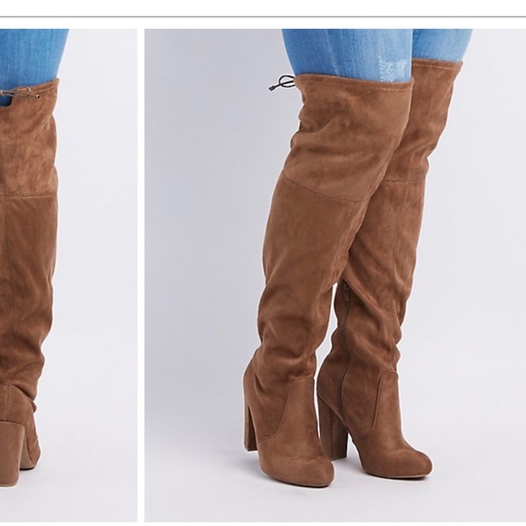wide width over the knee heel boots